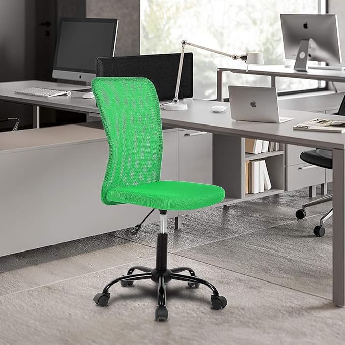 Simple Mesh Office Chair, Ergonomic Office Chair Armless Home Office Chair Adjustable
