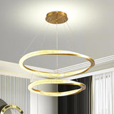 Modern LED Chandelier Light Fixture, Crystal Rings Chandelier Dimmable, Contemporary