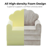 Folding Sofa Bed, Convertible Sleeper Chair Bed with Armrest/Back Support, Comfy