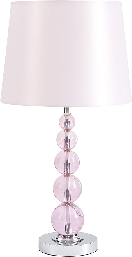 Joaquin 25.25" Crystal Table Lamp Set, 2 Count, Clear & Chrome Finish