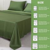 Queen Sheet set,4-Piece Cooling Bed Sheets with 2 Pillowcases,1 Flat Sheet,1 Fitted Sheet