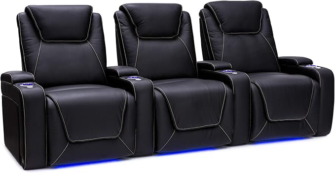 Big & Tall - Home Theater Seating - Living Room - 400 lbs Capacity - Italian Leather -