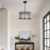 Crystal Chandeliers for Dining Room Light Fixtures Over Table， 6 Lights Modern Chandeliers