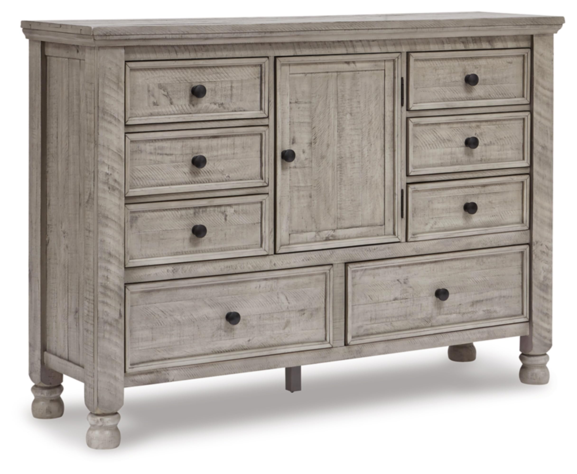 Harrastone Vintage 8 Drawer Dresser with Cabinet, Adjustable Shelf