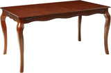 Kathryn Classic Style Dining Table, Dark Walnut Finish