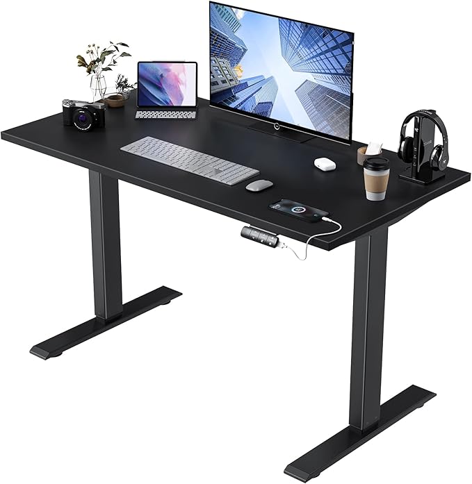 Electric Standing Desk 48 x 24 Inches Adjustable Height Desk, Dual Motor Stand Up Computer Desk