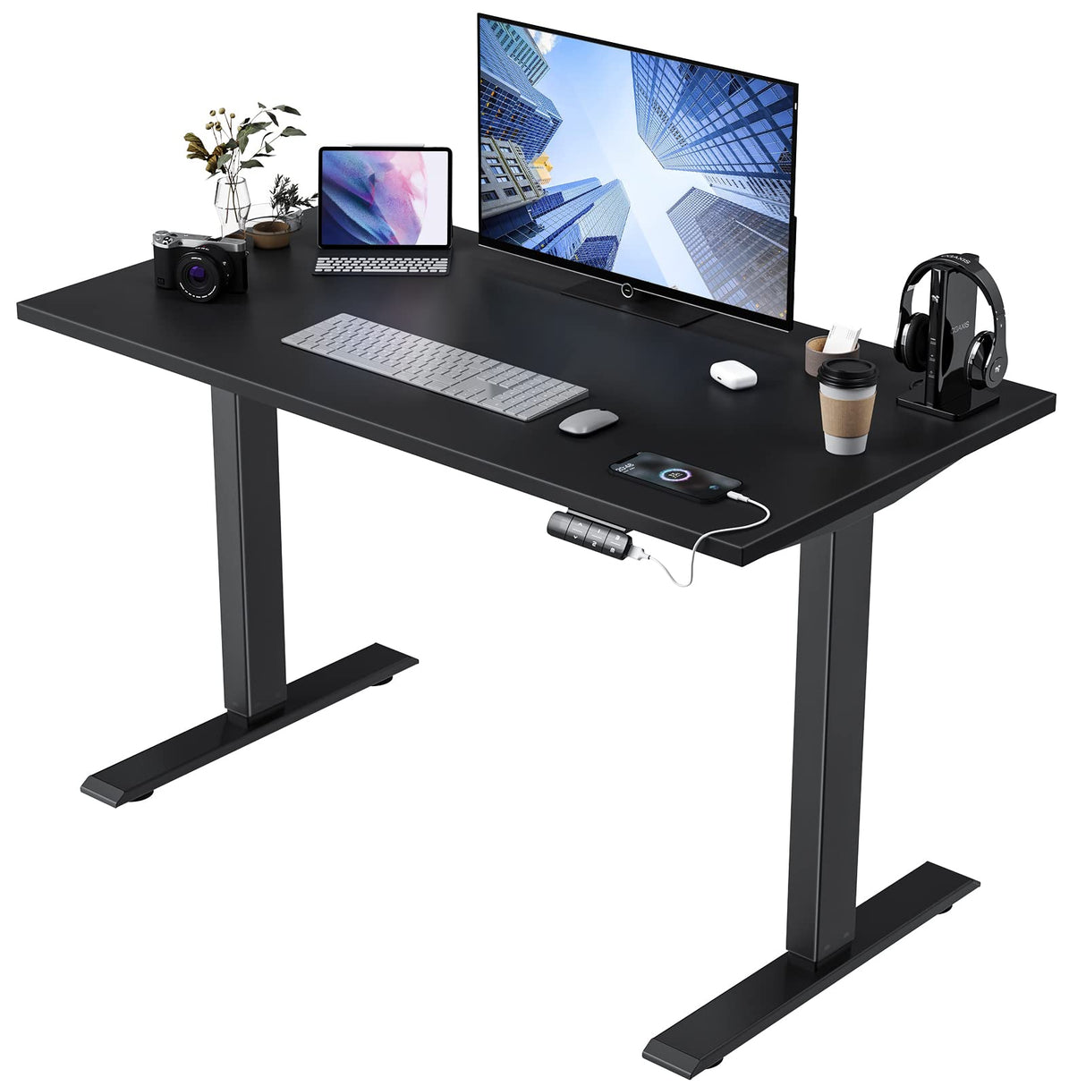 Electric Standing Desk 48 x 24 Inches Adjustable Height Desk, Dual Motor Stand Up Computer Desk