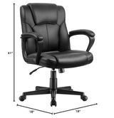 Executive Office Chair Swivel Task Seat with Ergonomic Mid-Back, Waist Support