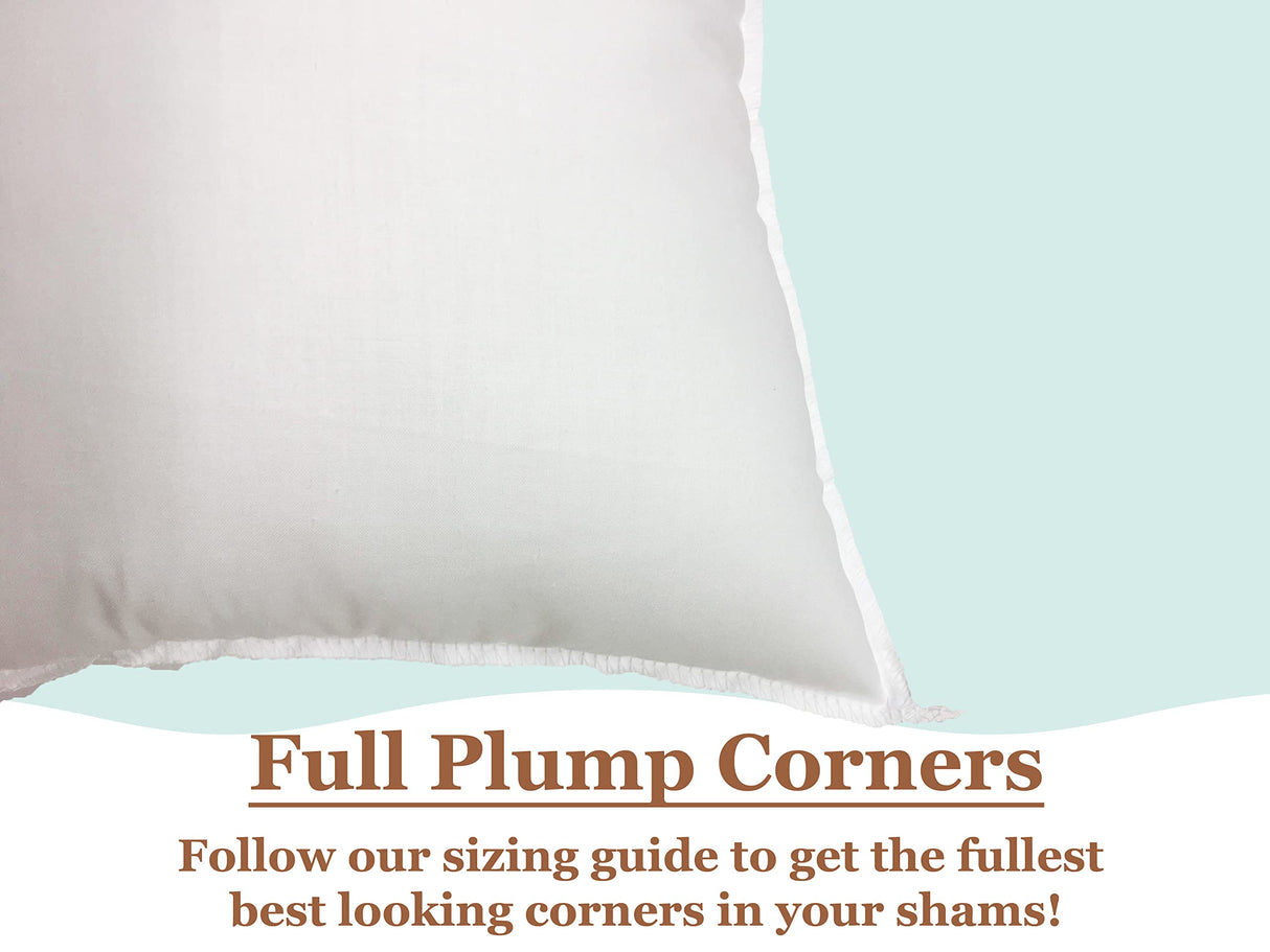 Synthetic Down Alternative Pillow Inserts for Shams - Comfy Pillows