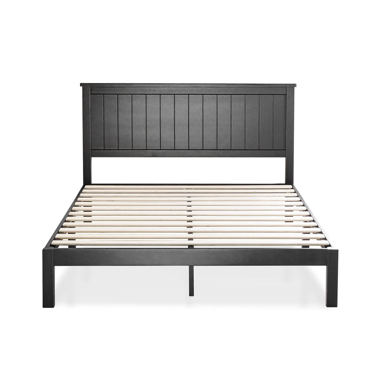 Cottage Style Platform Bed, Queen, Black