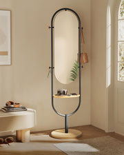 Full-Length Floor Mirror - 3-in-1 Modern Standing Design