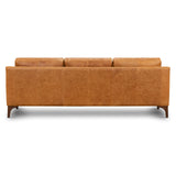 Sorrento Leather Couch – 86-Inch Leather Sofa with Tufted Back - Full Grain Leather Couch with Feather-Down
