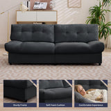 80" Chenille Loveseat Sofa, Comfy Cloud Couch Sofa with Pillow-Designed Armrest