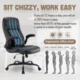 Ergonomic Executive Office Chair with Airbag Lumbar Support,Comfortable Leather Office