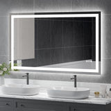 48x36 Inch Modern LED Bathroom Mirror - Smart Backlit Vanity Mirror with Anti-Fog