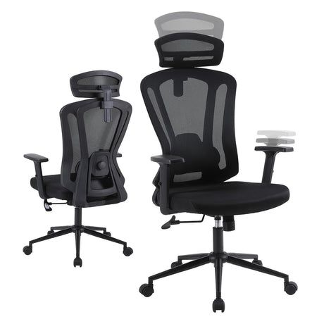 Ergonomic Home Office Chair, High Back Desk Chair with Adjustable Lumbar Support,