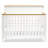 4-in-1 Convertible Crib in Warm White and Honey, GREENGUARD Gold Certified