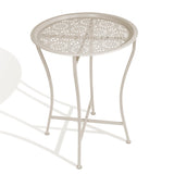 Atlantic Daisy Tray Table, Heavy - Duty Metal Construction, UV - Coated for Outdoor Use, Foldable Stand with Removable Daisy Pattern Top Tray, PN 82050198 in Stone - Bircata
