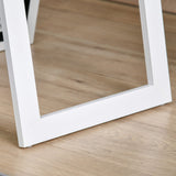 HOMCOM Full Length Glass Mirror, Freestanding or Wall Mounted Dress Mirror for Bedroom, Living Room, Bathroom, White