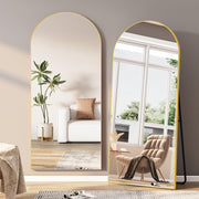 Full Length Mirror with Stand, 65"x24" Mirror Full Length, Aluminum Alloy Frame Full Body
