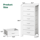 6 Drawer Dresser for Bedroom, Tall Dresser & Chests of Drawers, Fabric Dresser for Closet,