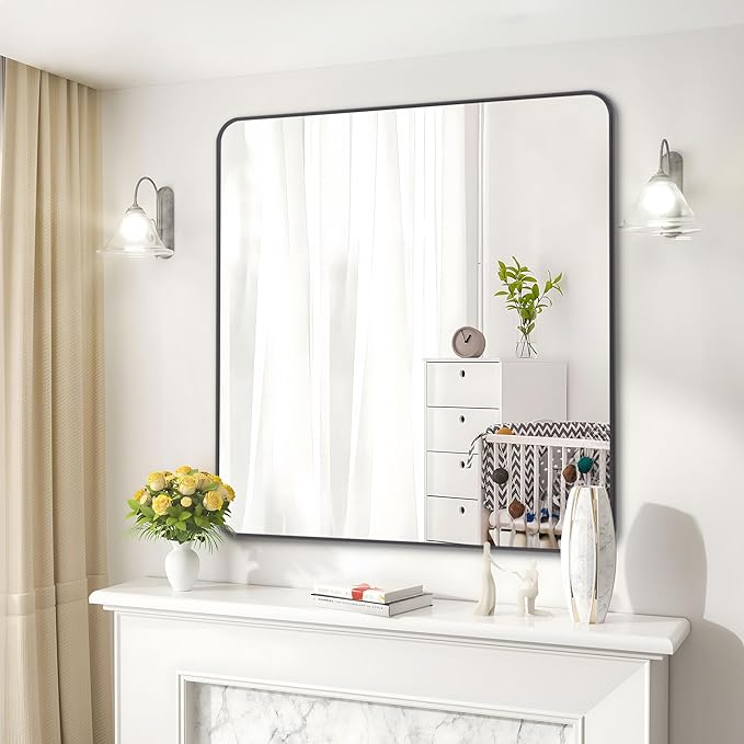 Black Bathroom Vanity Mirror, Black Wall Mirror