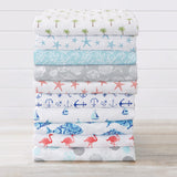 4-Piece Full Coastal Microfiber Sheet Set | Nautical-Printed, Ultra-Soft Sheets |