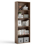 5-Shelf Bookcase, 23.5''L x 9.5''W x 67''H, Multi-Functional Wood Storage Display Open Bookshelf