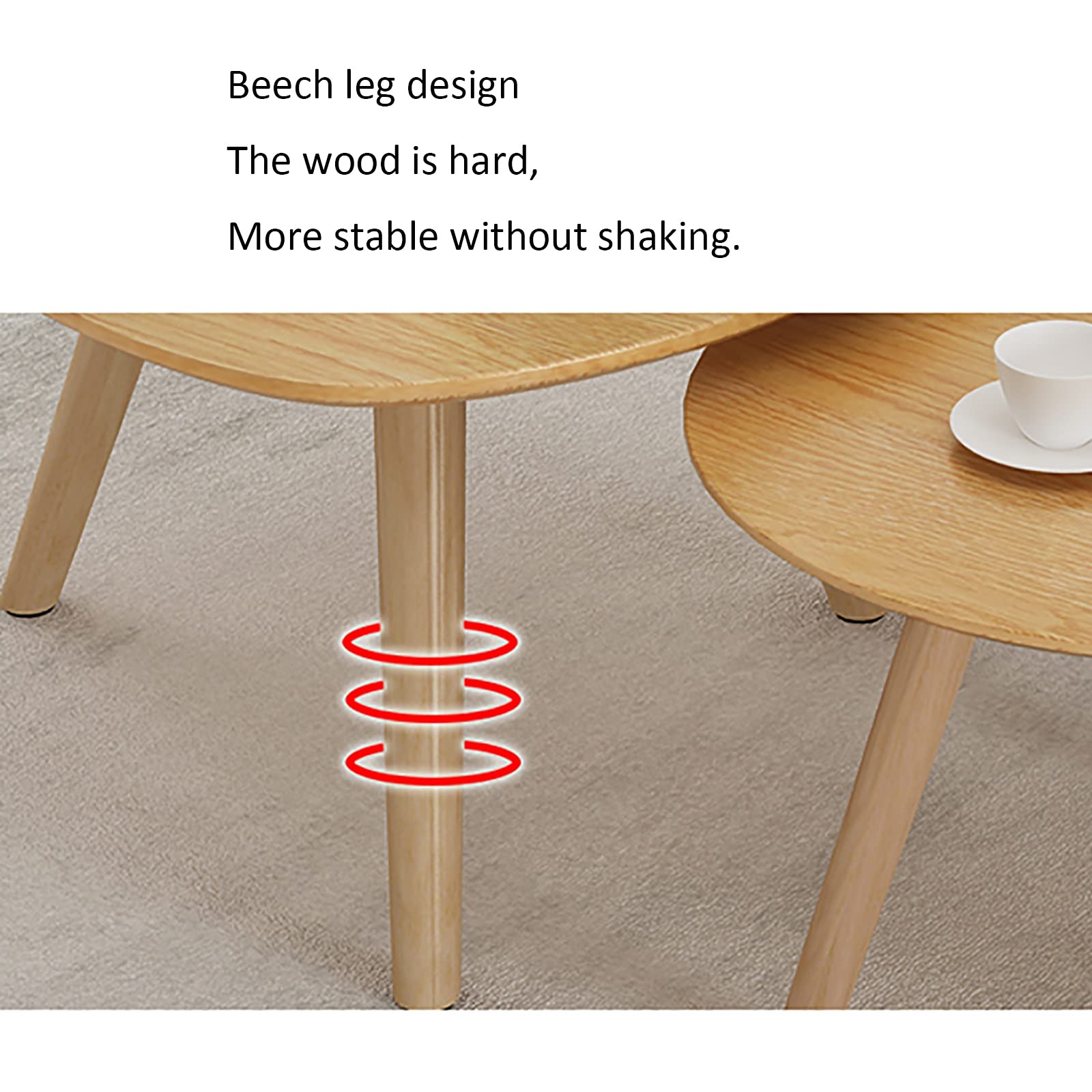Coffee Table, Living Room Drop Shape Oval Table/Sofa Side Table