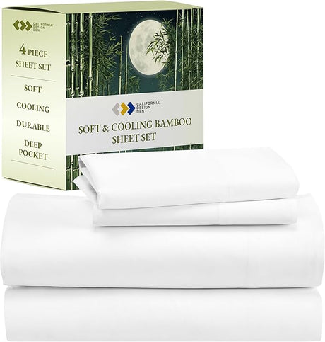 Rayon from Bamboo Sheets King Size Set, Luxury Cooling Sheets King Size Bed,