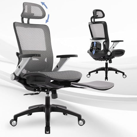 Ergonomic Office Chair with Lumbar Support, Big and Tall Mesh Chairs with Adjustable