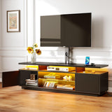 TV Stand with Mount and Power Outlet 51.2", Swivel TV Stand Mount