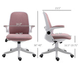 Linen-Touch Fabric Office Chair Swivel Task Chair with Adjustable Lumbar Support,