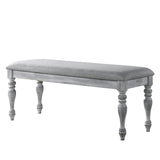 Salines Upholstered Turned Leg Dining Bench