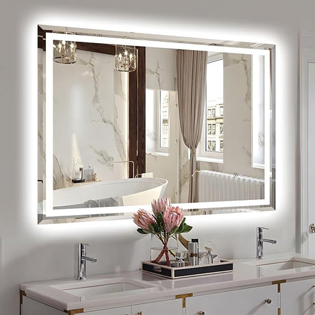 36X36 Inch LED Bathroom Mirror, Frameless Mirror for Bathroom,