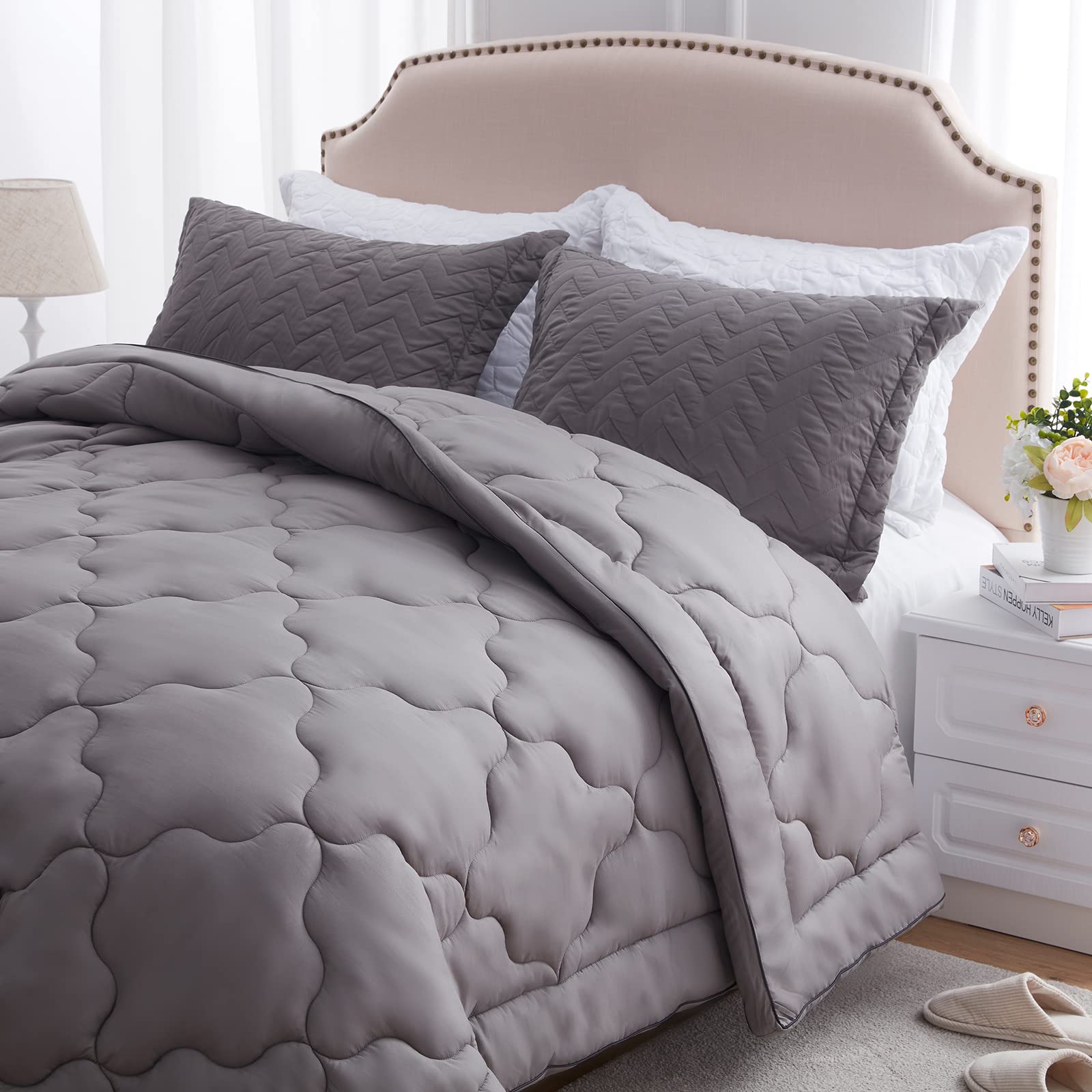 Comforter Duvet Insert - Quilted Comforters Queen Size, All Season Duvet, Down