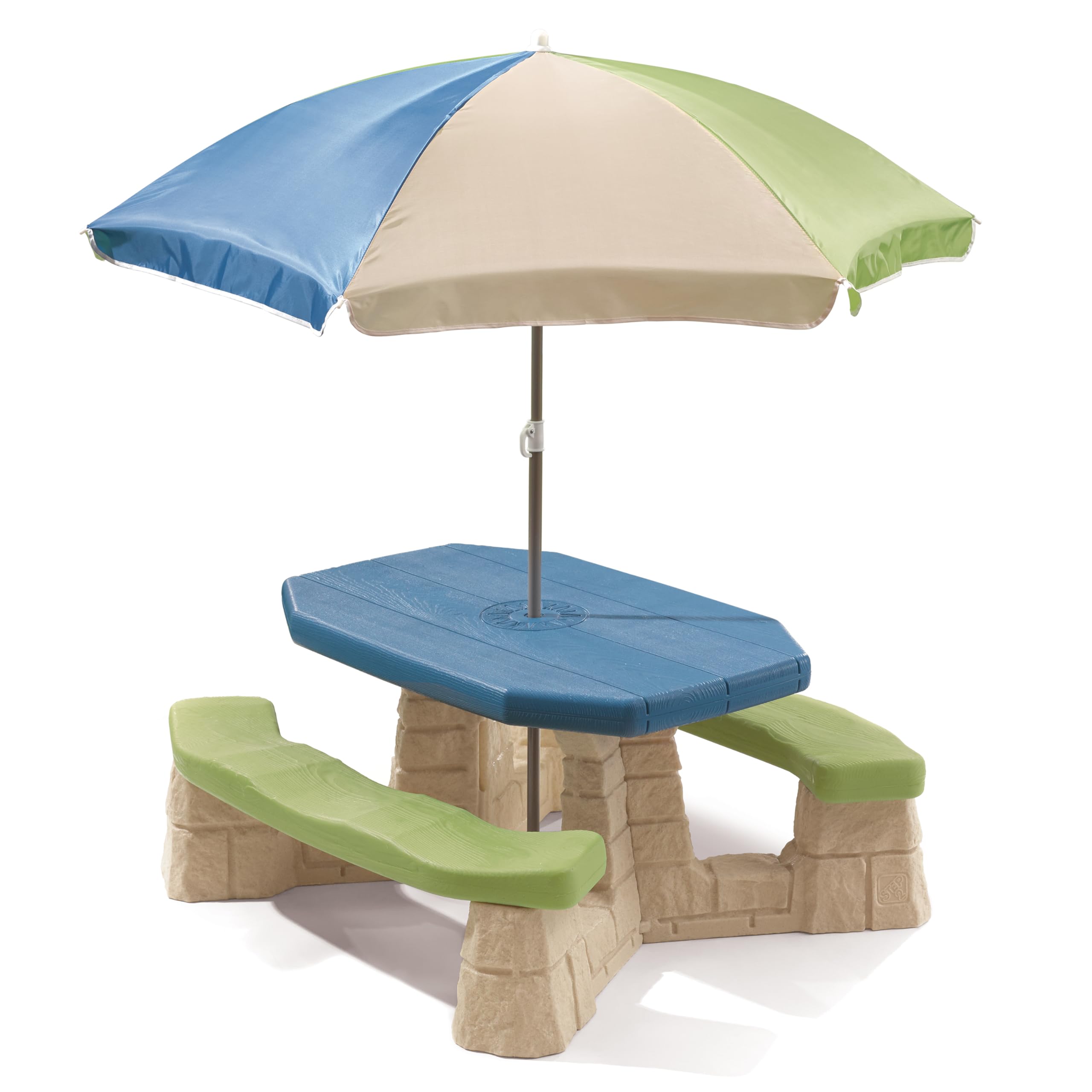 Naturally Playful Kids Picnic Table with Removable Umbrella, Indoor/Outdoor Toys