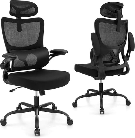 Mesh Office Chair, Ergonomic Computer Desk Chair with Adaptive Lumbar Support