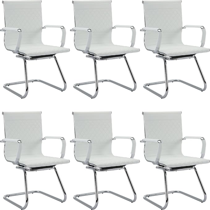 Office Guest Chairs Reception Chairs Waiting Room Chairs Set of 6 Conference Room