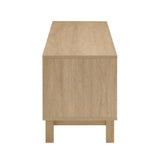 Tage Modern Pull-Open Door Low Stand for TVs up to 65 Inches, 58 Inch, Coastal Oak