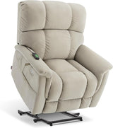 Large-Wide Dual Motor Power Lift Recliner Chair, Massage and Dual Heating for Elderly People