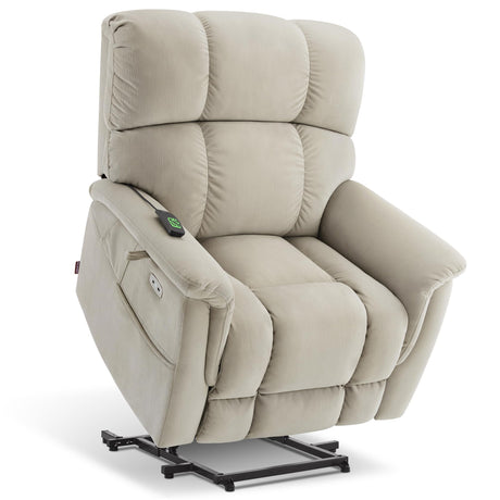 Large-Wide Dual Motor Power Lift Recliner Chair, Massage and Dual Heating for Elderly People