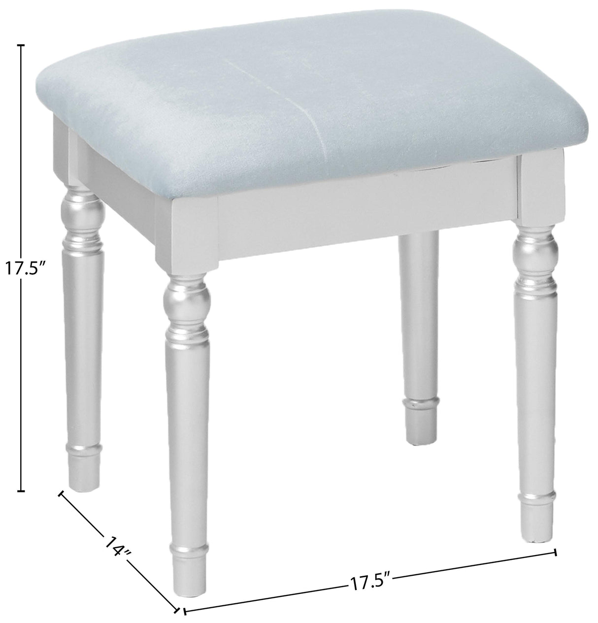 Tracy Silver Vanity with Stool