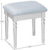 Tracy Silver Vanity with Stool