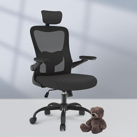 Ergonomic Office Chairs Mesh Computer Desk Chair with 3D Flip-up Armrests