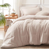 Queen Comforter Set 7 Pieces Bed in a Bag - Olive Green Queen Soft Bedding Set