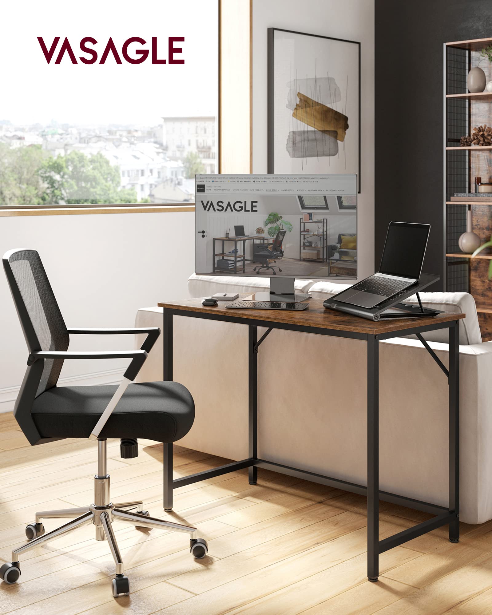 Computer Desk, Gaming Desk, Home Office Desk, for Small Spaces, 19.7 x 39.4 x 29.5