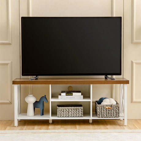 TV Stand for TV up to 55 Inches, TV Cabinet with Open Storage