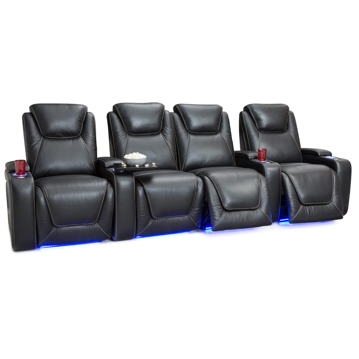 Equinox - Home Theater Seating - Living Room - Top Grain Leather - Power Recline