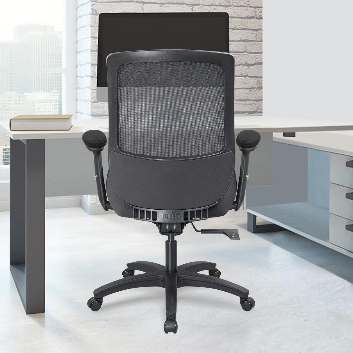 Ergonomic Mesh Computer Office Desk Chair with Super Soft Adjustable Arms Molded Foam Seat